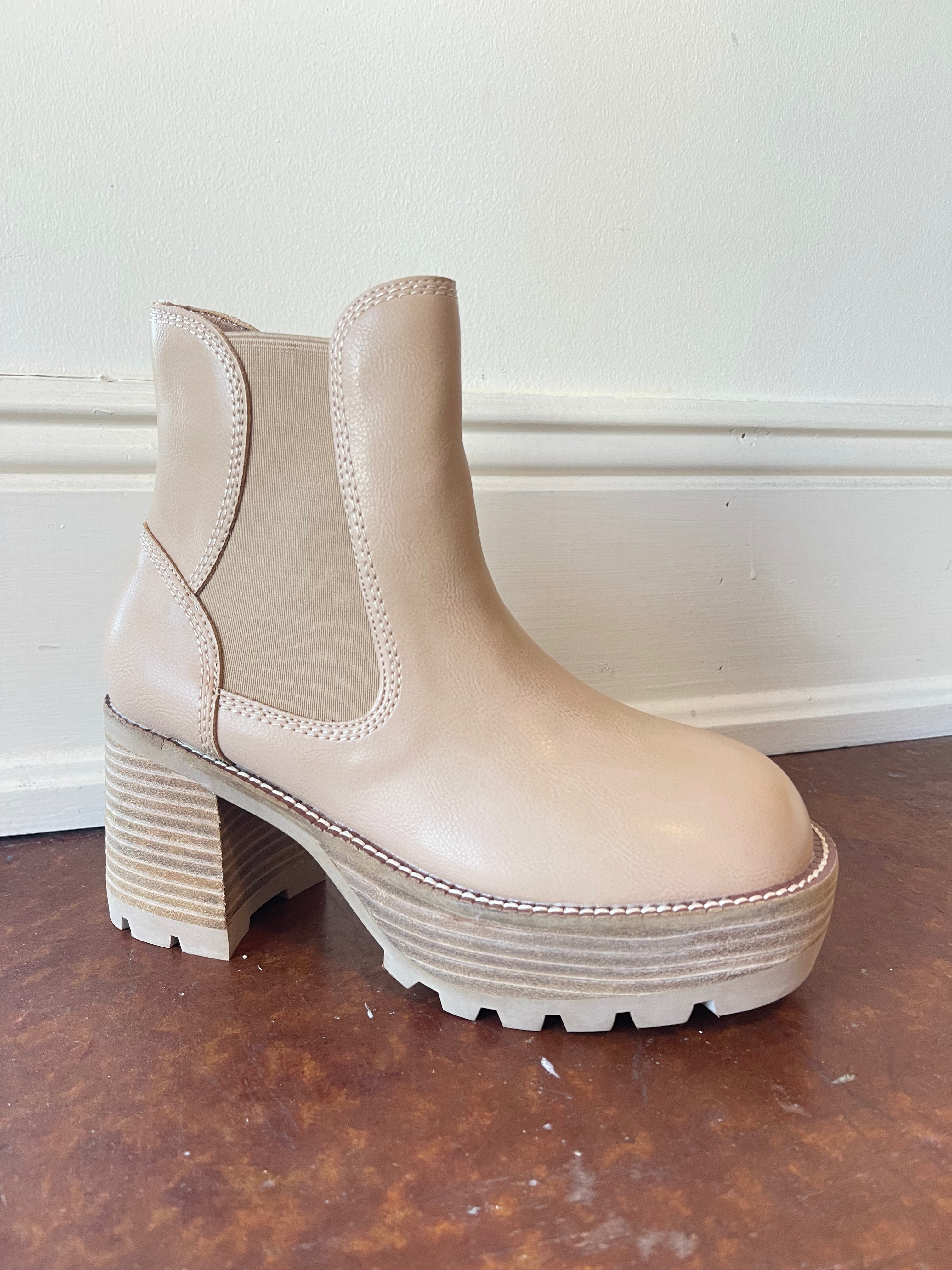 Free People Jeffrey Campbell Preston Platform Ankle buy Boots in Bone