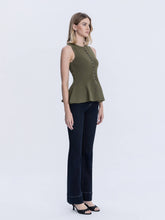 Load image into Gallery viewer, VERVET HIGH RISE PINTUCK TROUSER  BOOTCUT JEANS