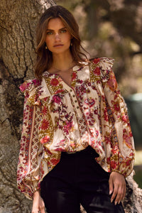 Feels Like Fall Peasant Blouse
