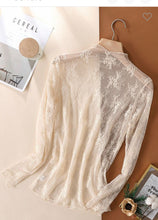 Load image into Gallery viewer, Sheer Lace Long Sleeve Top