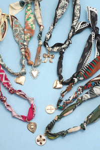 Interchangeable Scarf Charm Necklace