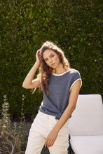 Load image into Gallery viewer, Navy Contrast Sweater Vest