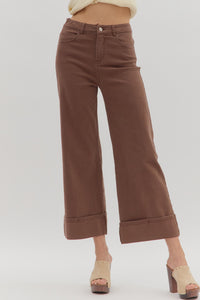 Brown Cuffed Pant