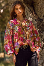 Load image into Gallery viewer, Olive Floral Printed Blouse