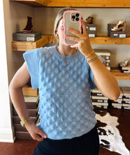 Load image into Gallery viewer, Powder Blue Textured Sweater