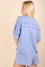 Load image into Gallery viewer, Blue Mineral Washed Shorts Set