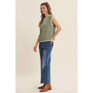 Wide Leg Pintuck Jeans