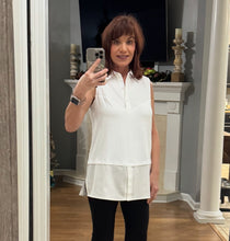 Load image into Gallery viewer, White Collared Layering Tank