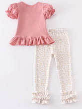 Load image into Gallery viewer, Dusty Pink Rabbit Ruffle Pants Set