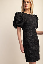 Load image into Gallery viewer, Black Jacquard Dress