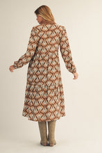Load image into Gallery viewer, Brown Boho Midi Dress