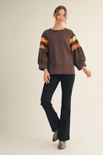 Load image into Gallery viewer, Chocolate Brown Retro Top