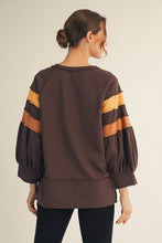 Load image into Gallery viewer, Chocolate Brown Retro Top