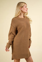 Load image into Gallery viewer, Chunky Round Neck Oversized Sweater Mini Dress