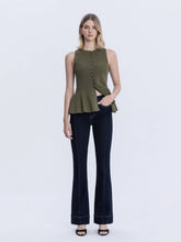 Load image into Gallery viewer, VERVET HIGH RISE PINTUCK TROUSER  BOOTCUT JEANS