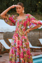 Load image into Gallery viewer, Olive Floral Print Maxi Dress