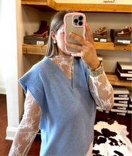 Load image into Gallery viewer, Powder Blue Sweater Vest
