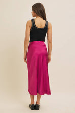 Load image into Gallery viewer, Navy Satin Maxi Skirt