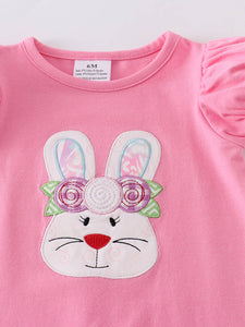 Plaid Rabbit Ruffle Romper