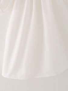 White Smocked Embroidered Dress