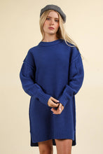 Load image into Gallery viewer, Chunky Round Neck Oversized Sweater Mini Dress