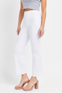 White Pull on Crop Flares