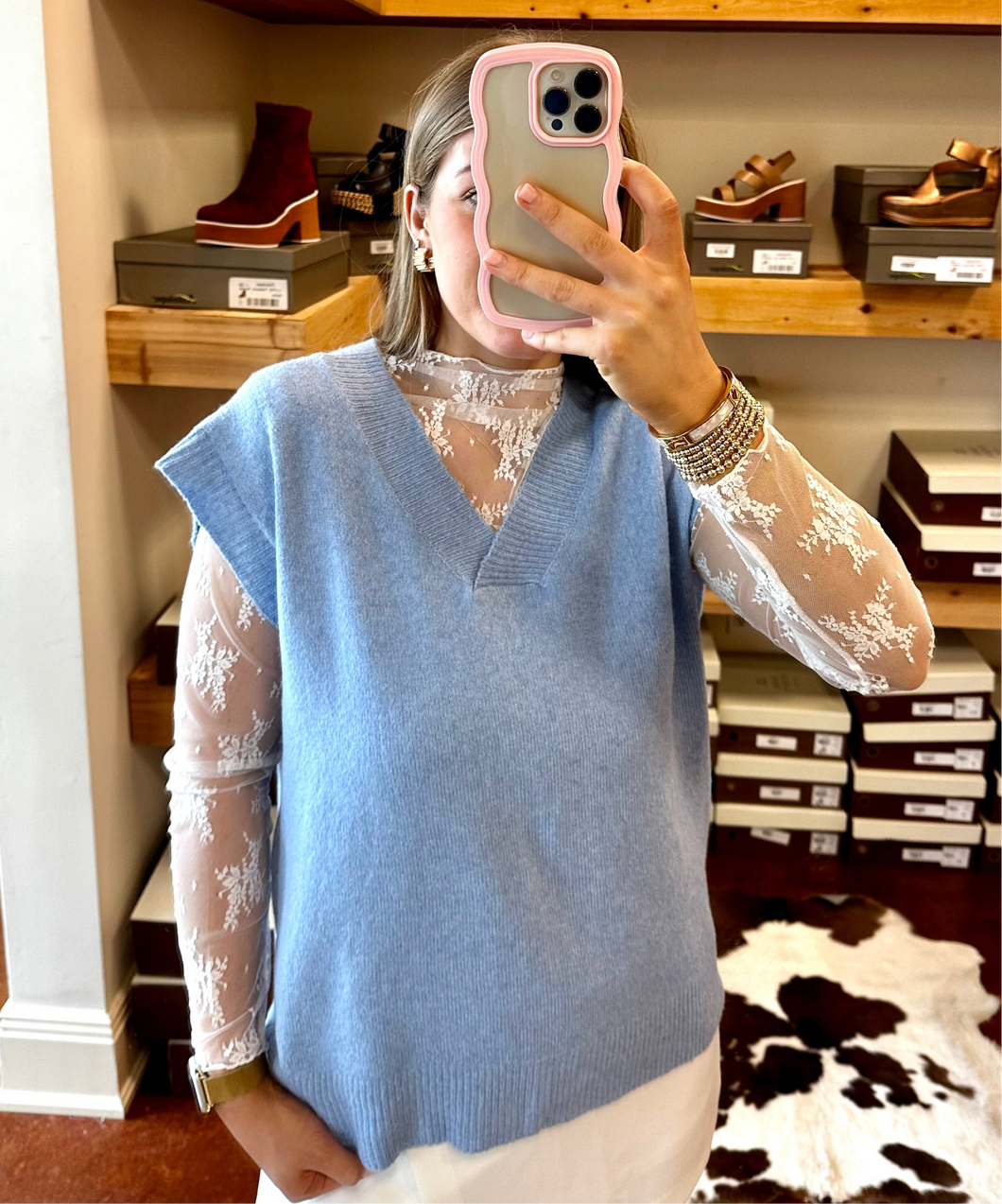 Powder Blue Sweater Vest