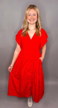 Load image into Gallery viewer, Wow in Red Midi Dress