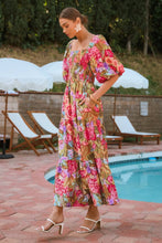 Load image into Gallery viewer, Olive Floral Print Maxi Dress