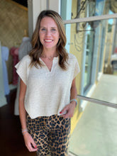Load image into Gallery viewer, Oatmeal Lightweight Patch Sweater