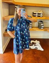 Load image into Gallery viewer, Navy Floral Dress