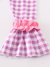 Load image into Gallery viewer, Plaid Rabbit Ruffle Pants Set