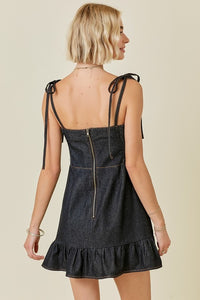 The Lexie Black Denim Dress