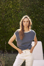 Load image into Gallery viewer, Navy Contrast Sweater Vest