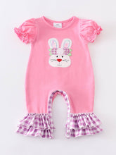 Load image into Gallery viewer, Plaid Rabbit Ruffle Romper