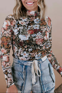 Floral Mesh Top