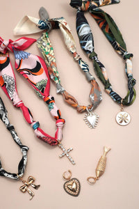 Interchangeable Scarf Charm Necklace