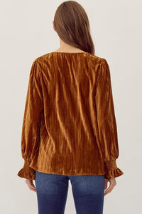 Copper Velvet Top