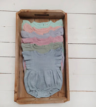 Load image into Gallery viewer, Baby Girl Muslin Spring Romper