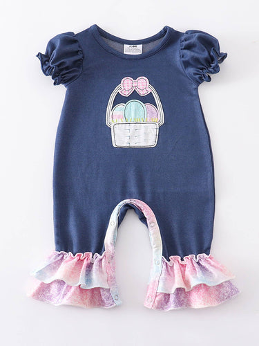 Easter Eggs Ruffle Romper