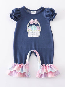 Easter Eggs Ruffle Romper