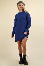 Load image into Gallery viewer, Chunky Round Neck Oversized Sweater Mini Dress