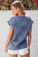 Load image into Gallery viewer, Denim Pearl Top