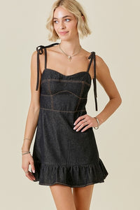 The Lexie Black Denim Dress