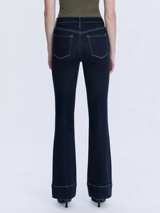 VERVET HIGH RISE PINTUCK TROUSER  BOOTCUT JEANS