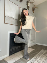 Load image into Gallery viewer, Grey Raw Hem Flare Jeans