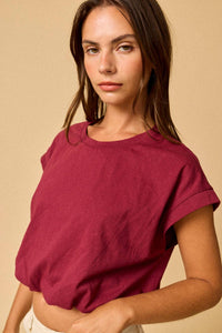 Wine Bubble Hem Top
