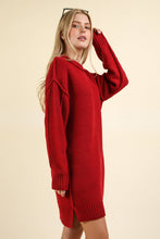 Load image into Gallery viewer, Chunky Round Neck Oversized Sweater Mini Dress