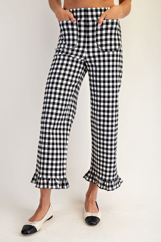 Black Gingham Pants