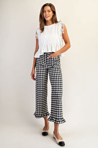 Black Gingham Pants